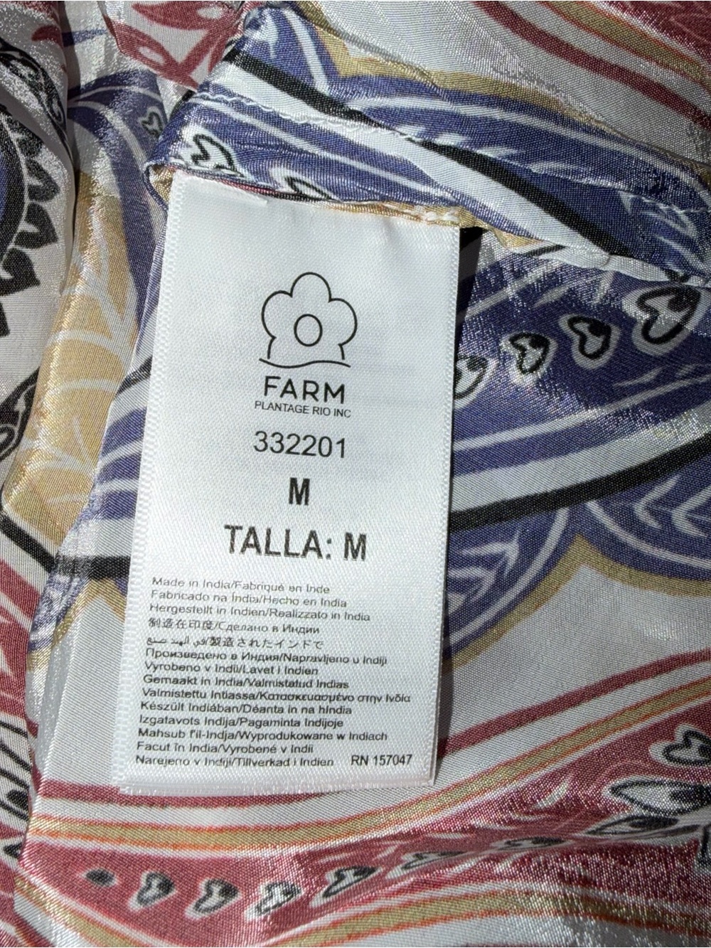 NWT Farm Rio Boho Glam Off White Maxi Dress Floral Sundress Size Medium - Picture 11 of 14